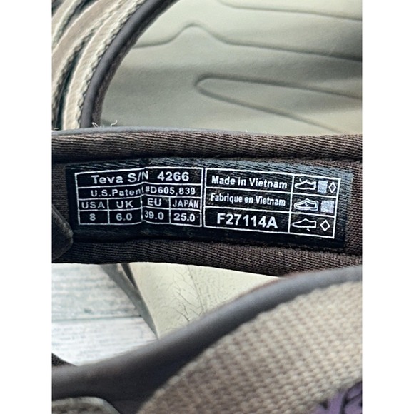 Teva Shoes Womens Size 8 Brown Strappy Sandals Open Toe Hiking Outdoor 4266 - Picture 10 of 11
